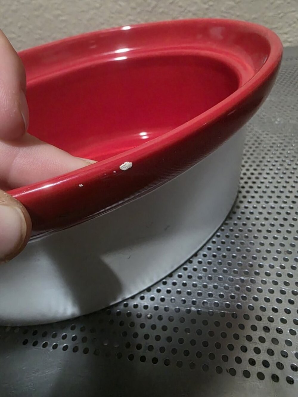 Cordon Bleu 3 Quart Oval Casserole Dish W/ Lid Red White Vintage - Picture 5 of 6